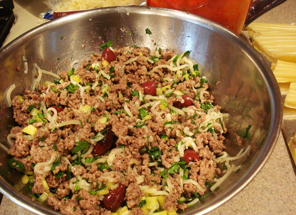 The making of manicotti