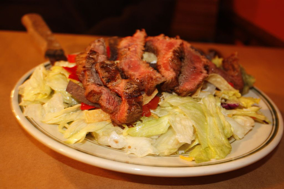 Steak Salad at Little Apple Brewery