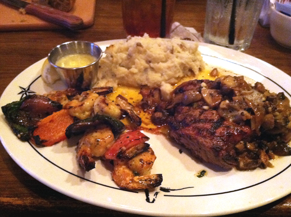 Saltgrass steak & shrimp