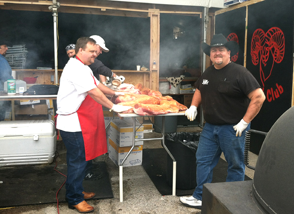 Grilling at the Houston Livestock Show & Rodea Bar-B-Que