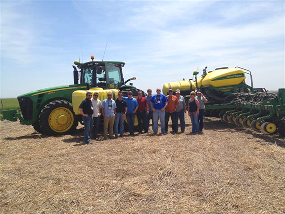 John Deere tractor and corn planter