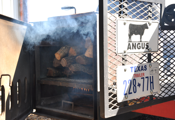 Smoker with Certified Angus Beef in Texas