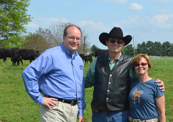 Certified Angus Beef President John Stika and the Fergusons