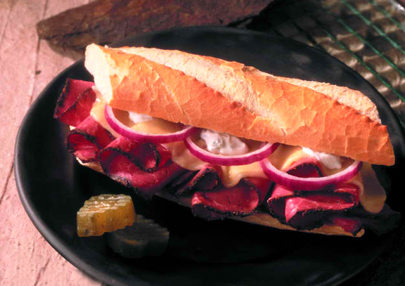 Certified Angus Beef brand Pastrami Cucumber Sandwich