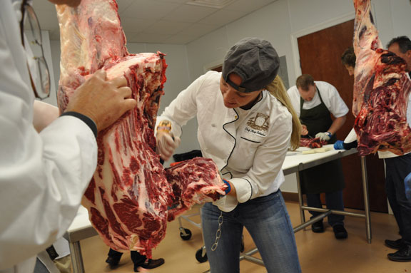 Lessons in butchering beef at Certified Angus Beef