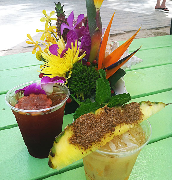 Refreshment on a hot beach