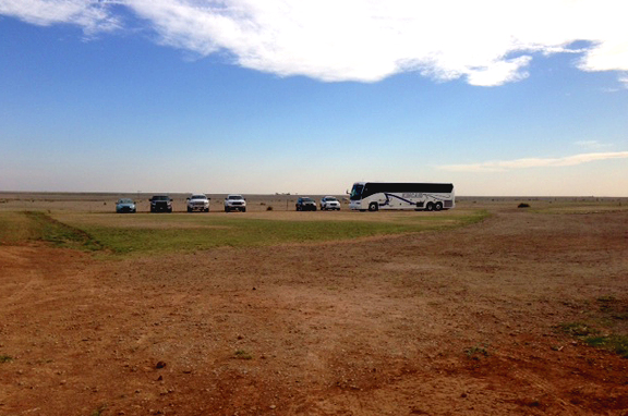 Tour bus in Texas