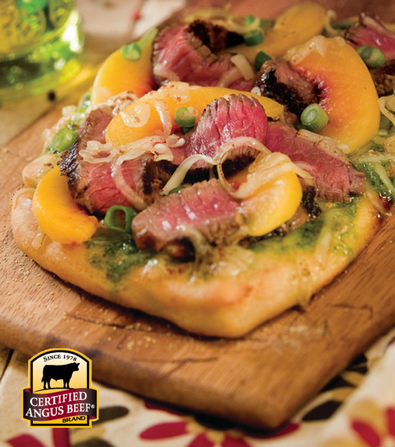 Sirloin Peach Pizza