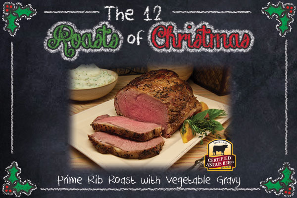 Prime Rib Roast with Vegetable Gravy