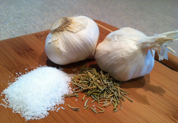 garlic and rosemary