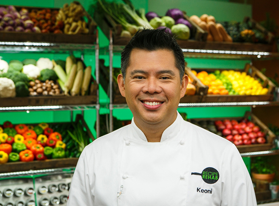 Chef Keoni Chang, competing on CBS Recipe Rehab Feb. 15.