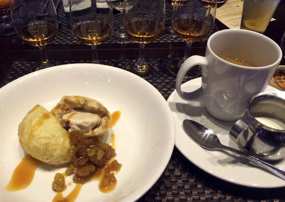 Dessert at the end of bourbon tasting