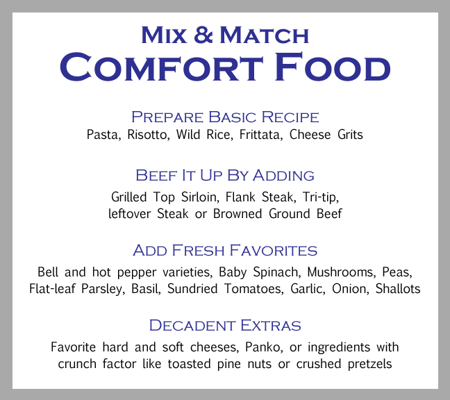 Mix & Match Ingredients for Comfort Food