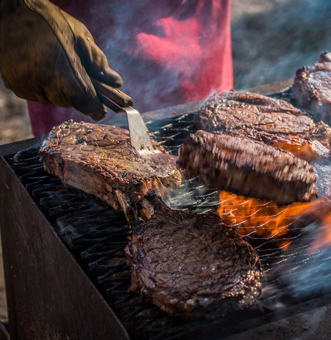 When it comes to great steaks, action plus reaction equals satisfaction!