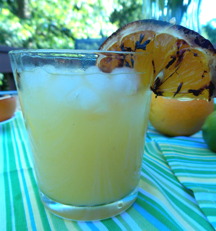 Summer cocktails with grilled citrus