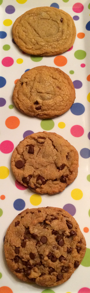 Grading our chocolate chip cookies, similar to the USDA grades of steaks