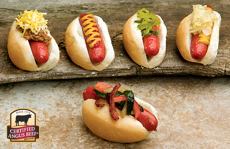 Hot Dog toppings from the Certified Angus Beef brand