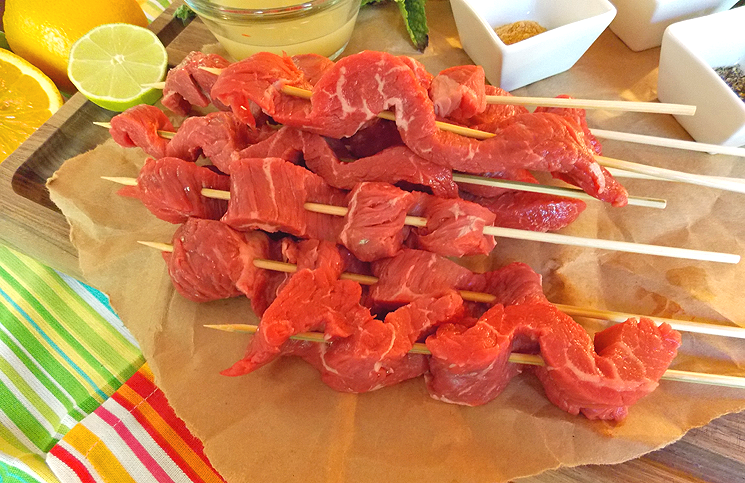 Beef skewers