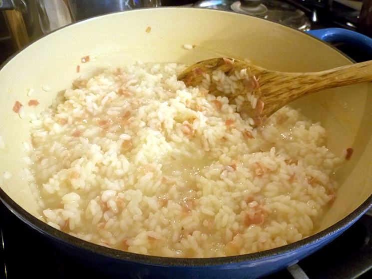 Making risotto