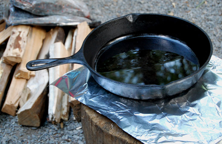 Cast Iron Skillet - perfect for campfire cooking