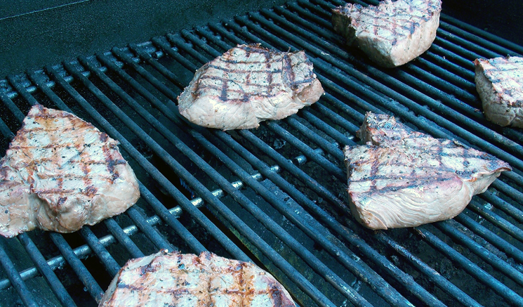 Top Sirloin Steaks on the Grill