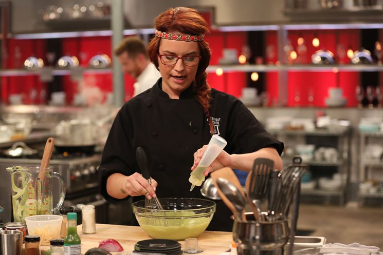 Chef Ashley Pado competes on Cutthroat Kitchen. (photo courtesy Food Network)