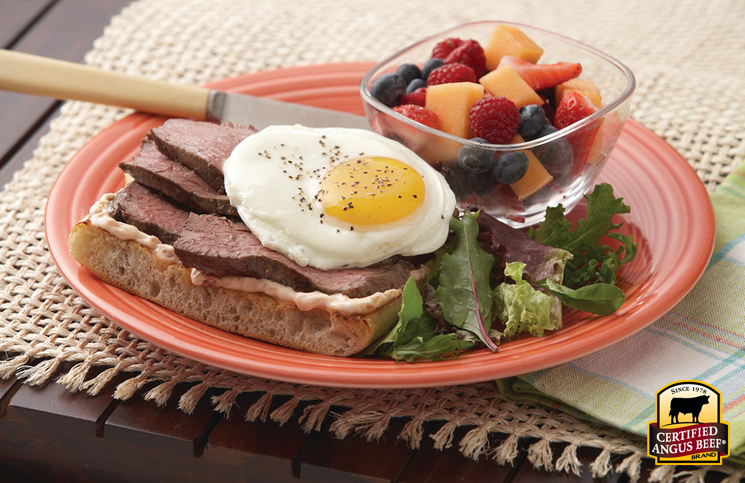 Breakfast steak and eggs