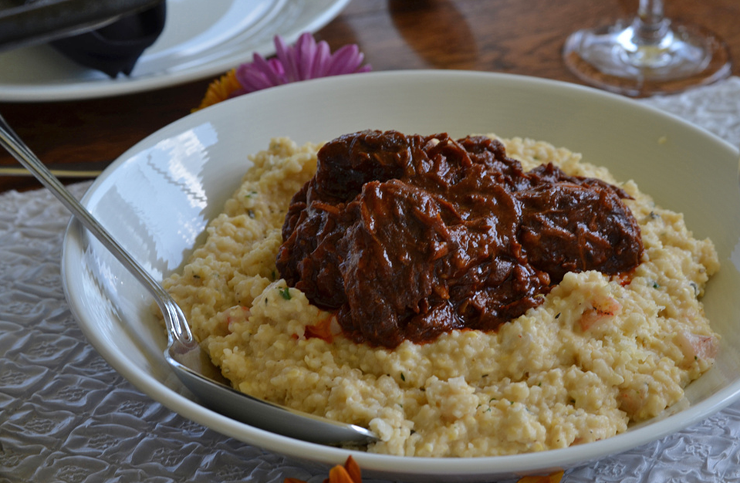 Beef Short Ribs and Cheese Grits