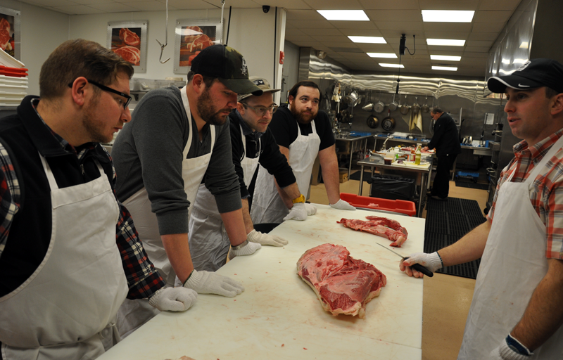 Team Sawyer visits the Meat Lab L-R (Brian Goodman, Fred Sandoval, Vinnie Cimino, David Kocab)