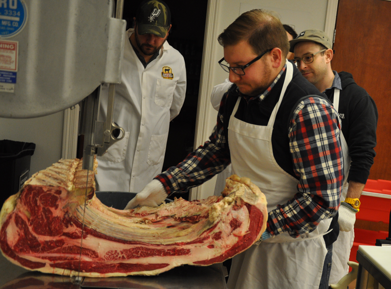 Chef Brian Goodman at the ECC Meat Lab