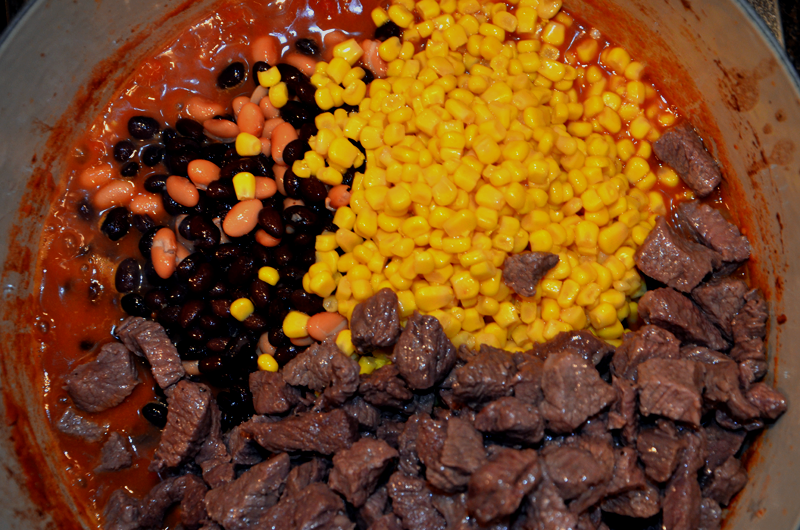 Southwestern Beef and Bean Stew ingredients